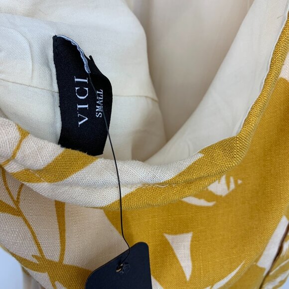 VICI Jumpsuit Waikiki Floral Print Wide Leg Open Back Sleeveless - Picture 10 of 13